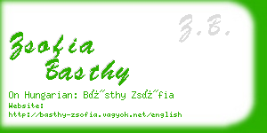 zsofia basthy business card